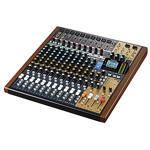 Garso maišytuvas Tascam MODEL 16, 16 kanalų, 20 - 30000 Hz, juodas, auksinis, medinis