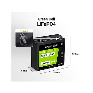 Аккумулятор для ИБП Green Cell LFPGC12V20AH Литий-железо-фосфатный (LiFePO4) 12,8 В 20 Ач