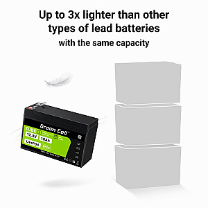 Аккумулятор для ИБП Green Cell LFPGC12V10AH Литий-железо-фосфатный (LiFePO4) 12,8 В 10 Ач