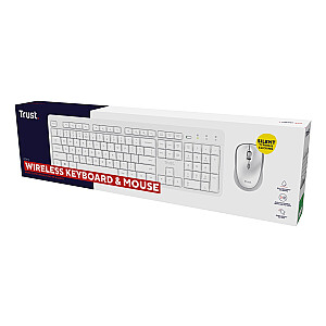 Klawiatura + mysz Trust ODY II Wireless White US