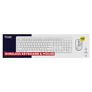 Klawiatura + mysz Trust ODY II Wireless White US