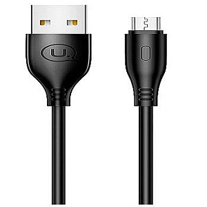 USAMS Apple US-SJ266 U18 Flexi PVC Универсальный Lightning на USB Data&amp;Fast 2A зарядный кабель с круглой вилкой 1 м черный
