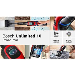 Bosch BCS1041PET пылесос/электровеник аккумуляторный сухой HEPA без мешка 0,4 л 23,5 Вт черный, красный 4 Ач