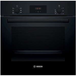 „Bosch“ orkaitė | HBF133BA1 | 66 l | Elektrinė | „EcoClean“ | Rankenėlės | Aukštis 59,5 cm | Plotis 59,4 cm | Juoda