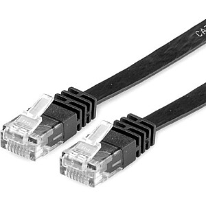 „Value PatchCord“, UTP, Cat.6, 3m, plokščias, juodas (21.99.0963)