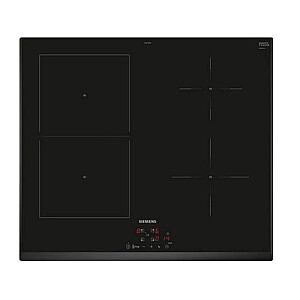 „Siemens iQ500 ED651BSB6E“ kaitlentė, juoda. Įmontuojama indukcinė kaitlentė, 60 cm pločio, 4 kaitinimo zonos.