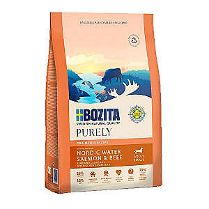 BOZITA Purely Adult Small Salmon & Beef - sausas šunų maistas - 7,5 kg