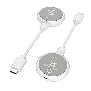 Беспроводной аудио/видео передатчик и приемник j5create ScreenCast 4K Wireless Display HDMI Extender; белый цвет JVAW75-N