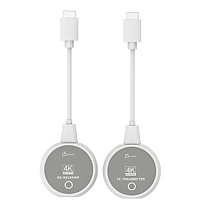 Nadajnik i odbiornik audio/video bezprzewodowy j5create ScreenCast 4K Wireless Display HDMI Extender ; kolor biały JVAW75-N
