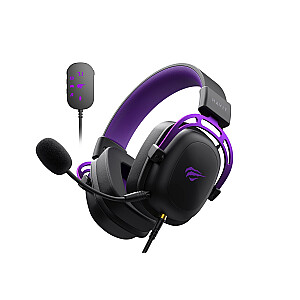 Havit H2002C+U - gaming headphones (black and purple)