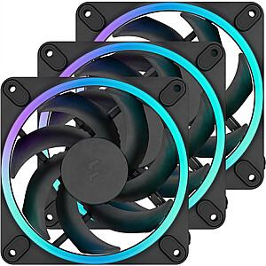 „Fractal Design“ | Kompiuterio ventiliatorius, 3 vnt. pakuotė | „Momentum 12 RGB“