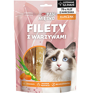 Przysmak dla kota Filety Kurczak z warzywami (dorosły) 100g