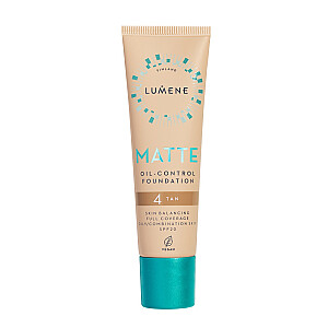 LUMENE Matte Oil-Control Матирующая тональная основа для лица SPF20 4 Tan 30 мл