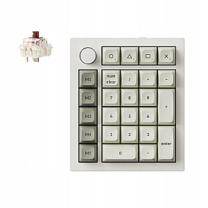 Keychron Q0 Max QMK Custom Number Pad Полностью собранная ручка / Корпус Белый / Gateron Jupiter Коричневый