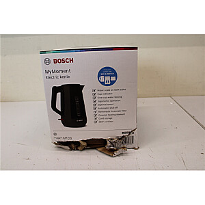 SALE OUT. Bosch TWK1M123 Kettle, 1.7 L, 2400 W, Black | Bosch | Kettle | TWK1M123 | Electric | 2400 W | 1.7 L | Plastic | 360° rotational base | Black | DAMAGED PACKAGING