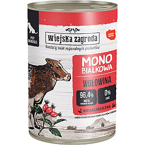 Wiejska Zagroda Влажный корм для собак Monoprotein Beef (взрослый) 400г