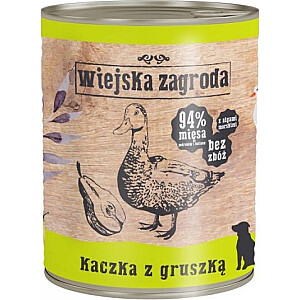 Wiejska Zagroda Влажный корм для собак Утка с грушей (взрослая) II 800г