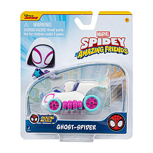 SPIDEY AND HIS AMAZING FRIENDS Metalinis automobilis, 7,5 cm