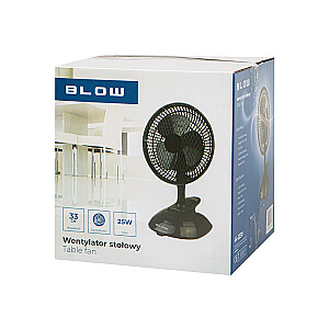 Desk fan 6"/15cm Clip 25W 2in1 BLACK