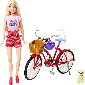 Barbie doll and bicycle set