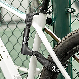 Rockbros Combination and key bike lock, 0.95 m, black