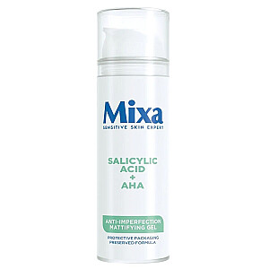 MIXA Żel matujący do twarzy przeciw niedoskonałościom Kwas Salicylowy + Kwasy AHA 50ml