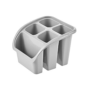 Сушилка для столовых приборов Pino 16x16x12см серая