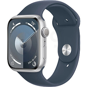 Apple Watch Series 9 45MM - Silver Prekė iš ekspozicijos, Garantija 1 metai
