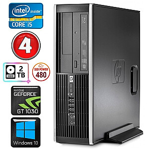 Stacionarūs kompiuteris HP 8100 Elite SFF i5-750 4GB 480SSD+2TB GT1030 2GB DVD WIN10
