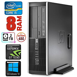 Stacionarūs kompiuteris HP 8100 Elite SFF i5-750 8GB 480SSD+2TB GT1030 2GB DVD WIN10