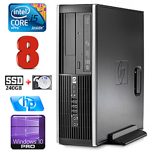 Stacionarūs kompiuteris HP 8100 Elite SFF i5-650 8GB 240SSD+1TB DVD WIN10Pro