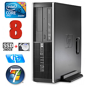 Stacionarūs kompiuteris HP 8100 Elite SFF i5-650 8GB 240SSD+2TB DVD WIN7Pro