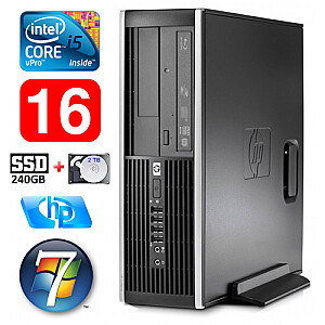 Stacionarūs kompiuteris HP 8100 Elite SFF i5-650 16GB 240SSD+2TB DVD WIN7Pro