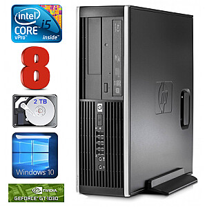 Stacionarūs kompiuteris HP 8100 Elite SFF i5-650 8GB 2TB GT1030 2GB DVD WIN10