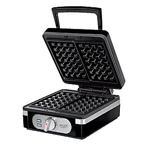 Adler Waffle Maker AD 3056 1400 W, Number of pastry 2, Belgium, Black