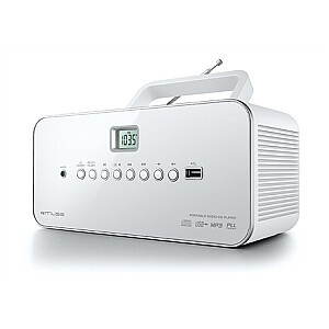 Muse M-28RDW White, Portable radio CD/MP3 Player with USB