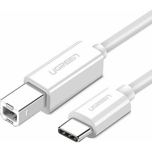 Ugreen USB kabelis USB-B tiesus kištukas – 1,5 m baltas (UGR1145WHT)