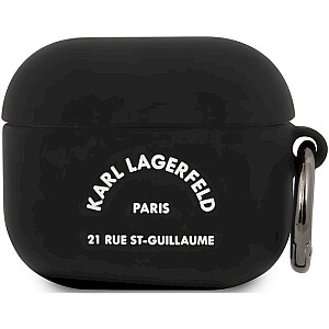 KLACA3SILRSGBK Karl Lagerfeld Rue St Guillaume Силиконовый чехол для наушников Apple Airpods 3 черный