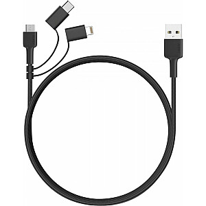 Aukey USB-A USB laidas, tiesus kištukas - 1,2 m, juodas (CB-BAL5)
