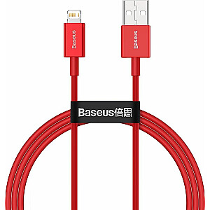 Baseus USB-A USB laidas, tiesus kištukas, 1 m, raudonas (BSU2661RED)