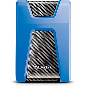 Išorinis „ADATA HDD DashDrive“ patvarus HD650 2 TB mėlynas / juodas (AHD650-2TU31-CBL)