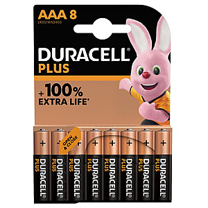 Duracell Plus MN2400 AAA, Alkaline, 8 pc(s)