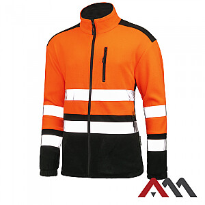 Флисовая куртка оранжевого цвета со светоотражателями XL